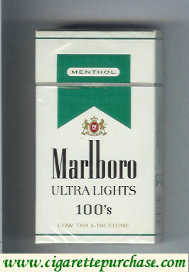 Marlboro Ultra Lights Menthol 100s cigarettes hard box